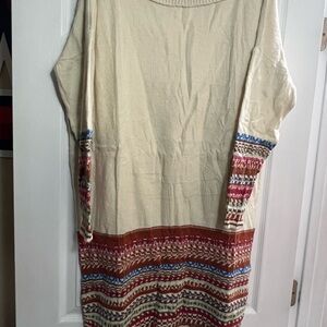 Umgee Cream Knit Sweater Dress